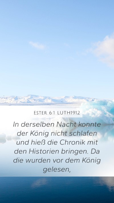 Ester 6:1 LUTH1912 Bible Verse Image