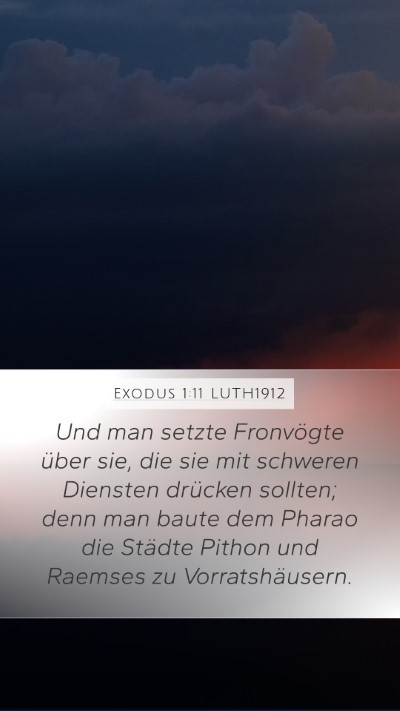 Exodus 1:11 LUTH1912 Bible Verse Image