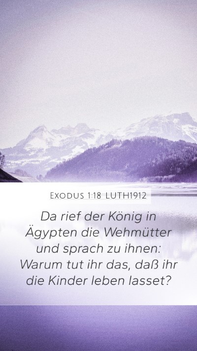 Exodus 1:18 LUTH1912 Mobile Phone Wallpaper - Da rief der König in Ägypten die Wehmütter und - Mobile Bible Verse Wallpaper