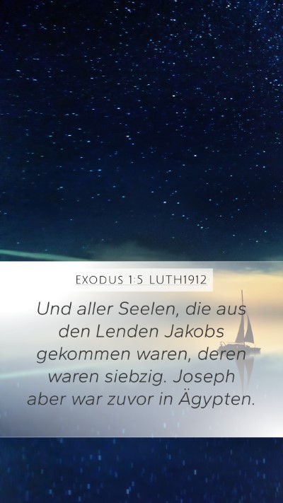 Exodus 1:5 LUTH1912 Bible Verse Image
