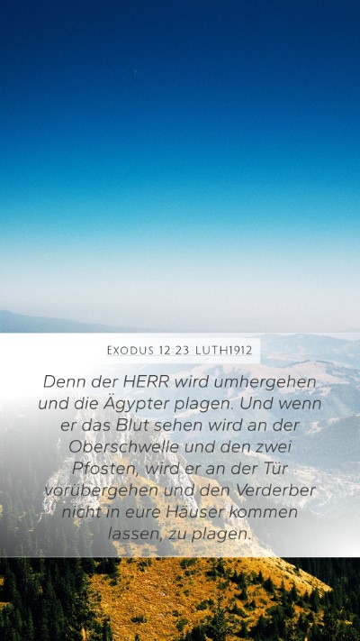 Exodus 12:23 LUTH1912 Bible Verse Image