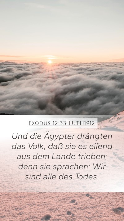 Exodus 12:33 LUTH1912 Bible Verse Image