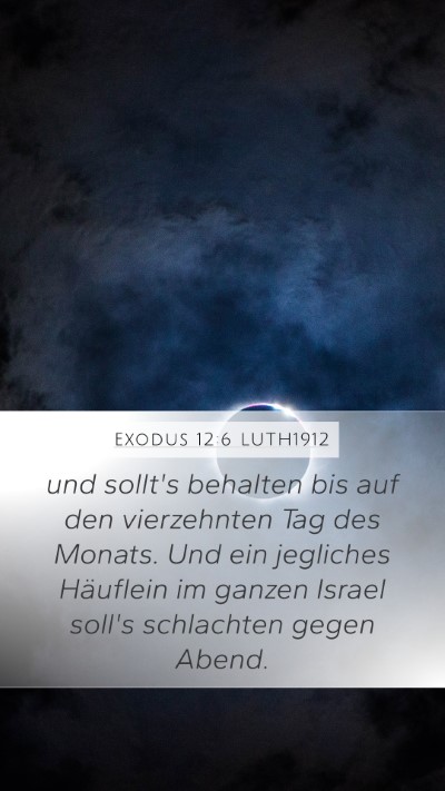 Exodus 12:6 LUTH1912 Bible Verse Image