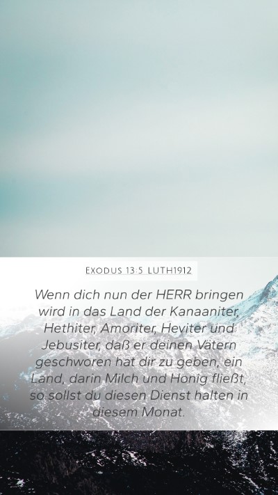 Exodus 13:5 LUTH1912 Bible Verse Image