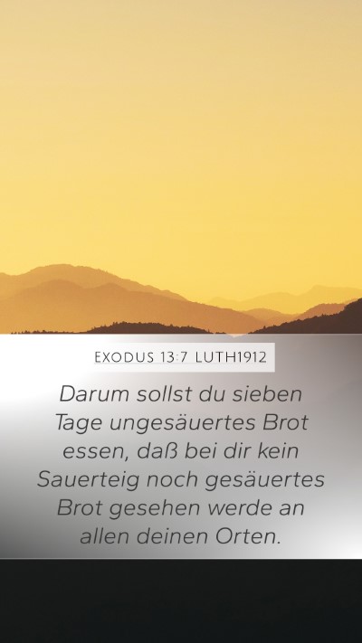 Exodus 13:7 LUTH1912 Bible Verse Image