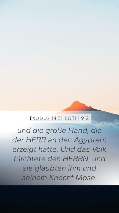 Exodus 14:31 LUTH1912 Bible Verse Image