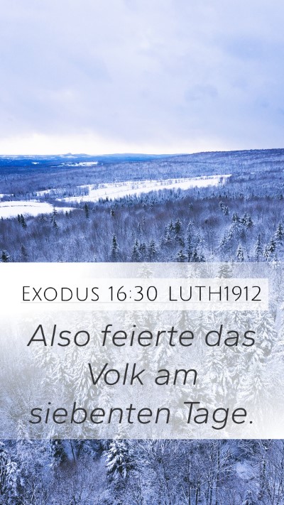 Exodus 16:30 LUTH1912 Mobile Phone Wallpaper - Also feierte das Volk am siebenten - Mobile Bible Verse Wallpaper
