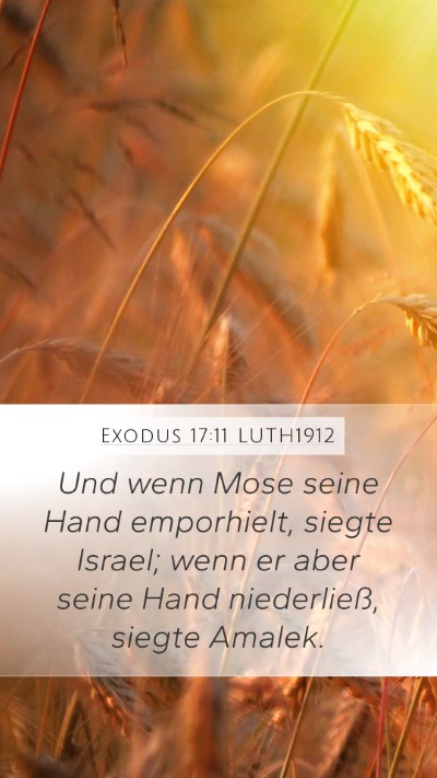 Exodus 17:11 LUTH1912 Bible Verse Image
