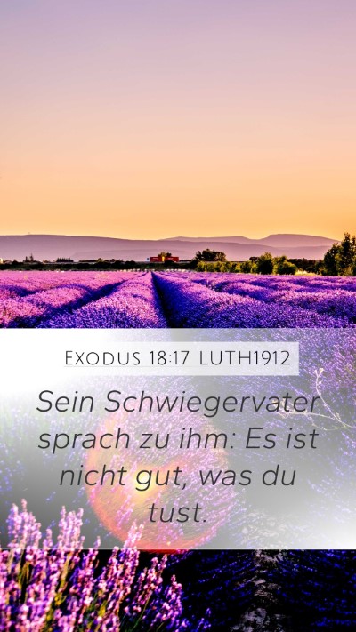 Exodus 18:17 LUTH1912 Bible Verse Image