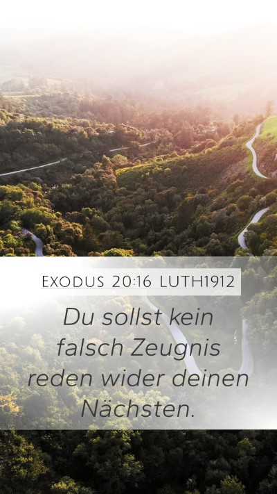 Exodus 20:16 LUTH1912 Bible Verse Image