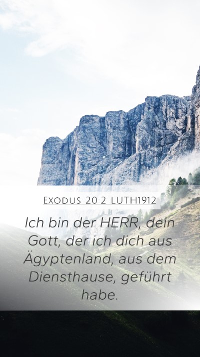Exodus 20:2 LUTH1912 Bible Verse Image