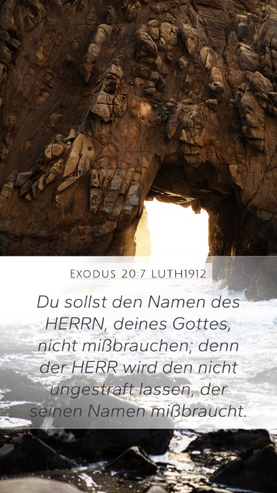 Exodus 20:7 LUTH1912 Bible Verse Image