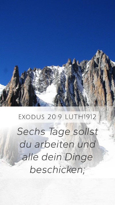Exodus 20:9 LUTH1912 Bible Verse Image