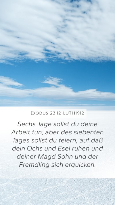 Exodus 23:12 LUTH1912 Bible Verse Image