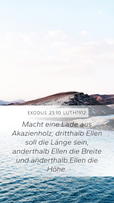 Exodus 25:10 LUTH1912 Bible Verse Image