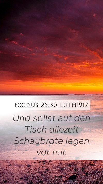 Exodus 25:30 LUTH1912 Bible Verse Image