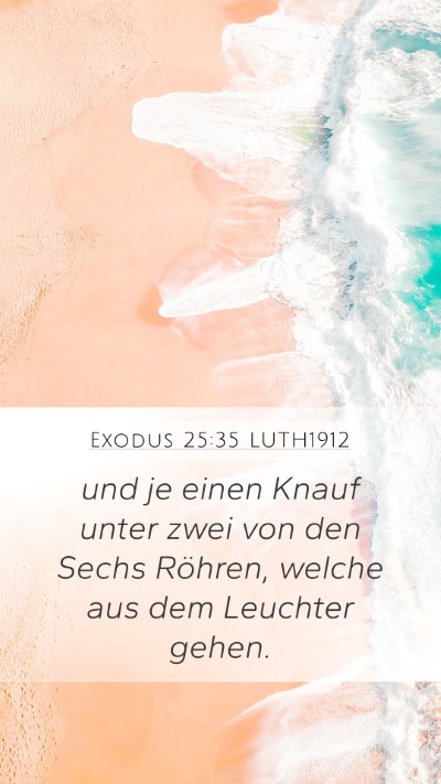 Exodus 25:35 LUTH1912 Mobile Phone Wallpaper - und je einen Knauf unter zwei von den Sechs - Mobile Bible Verse Wallpaper