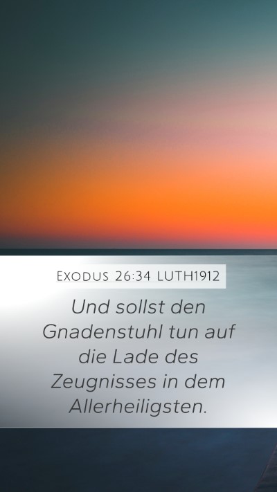 Exodus 26:34 LUTH1912 Bible Verse Image
