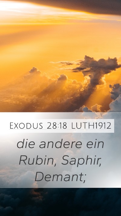 Exodus 28:18 LUTH1912 Bible Verse Image