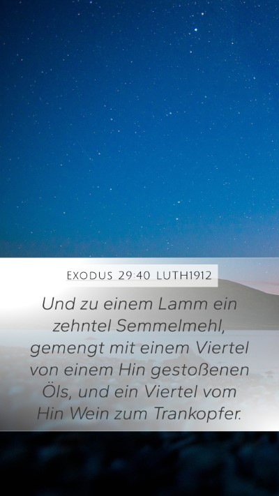 Exodus 29:40 LUTH1912 Bible Verse Image