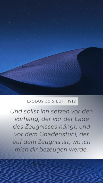 Exodus 30:6 LUTH1912 Bible Verse Image