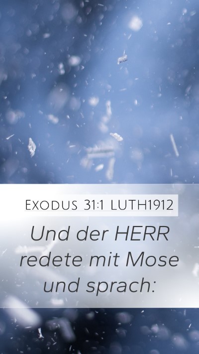 Exodus 31:1 LUTH1912 Bible Verse Image