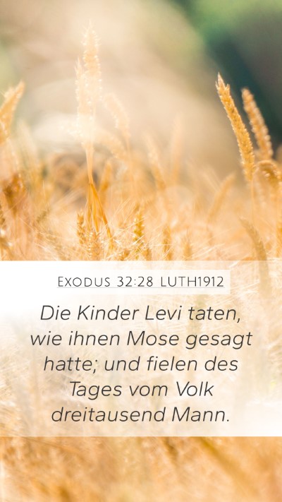 Exodus 32:28 LUTH1912 Bible Verse Image