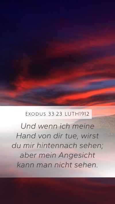 Exodus 33:23 LUTH1912 Mobile Phone Wallpaper - Und wenn ich meine Hand von dir tue, wirst du mir - Mobile Bible Verse Wallpaper
