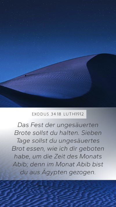 Exodus 34:18 LUTH1912 Bible Verse Image