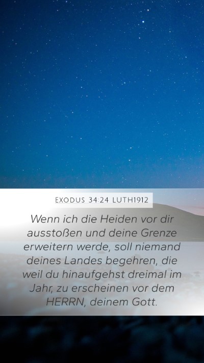 Exodus 34:24 LUTH1912 Bible Verse Image