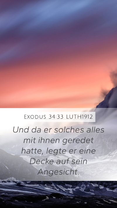 Exodus 34:33 LUTH1912 Bible Verse Image