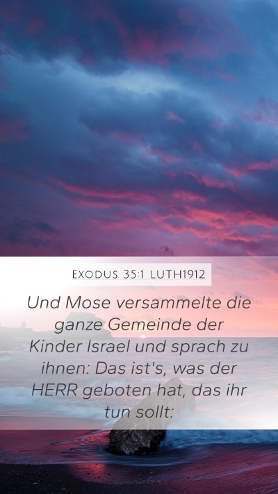 Exodus 35:1 LUTH1912 Bible Verse Image