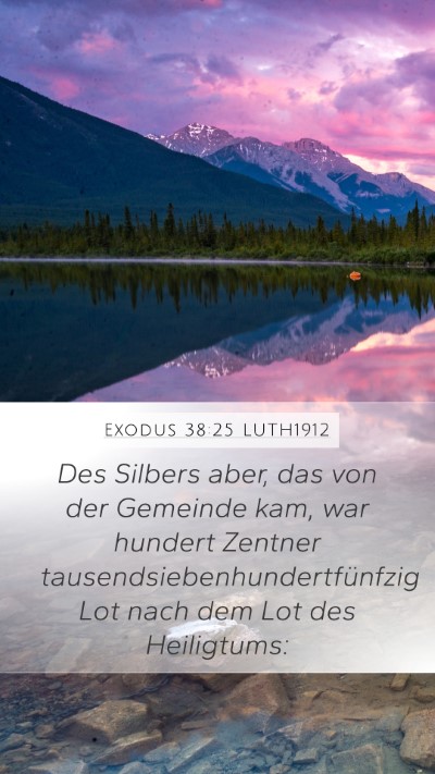 Exodus 38:25 LUTH1912 Bible Verse Image