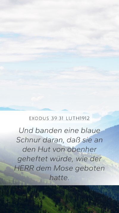 Exodus 39:31 LUTH1912 Bible Verse Image