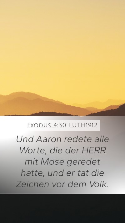 Exodus 4:30 LUTH1912 Bible Verse Image