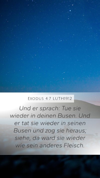 Exodus 4:7 LUTH1912 Mobile Phone Wallpaper - Und er sprach: Tue sie wieder in deinen Busen. - Mobile Bible Verse Wallpaper
