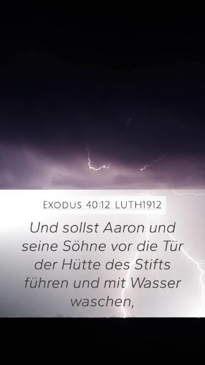 Exodus 40:12 LUTH1912 Bible Verse Image