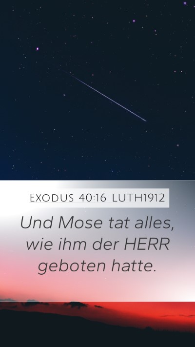 Exodus 40:16 LUTH1912 Bible Verse Image