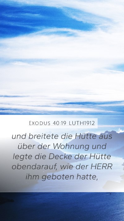Exodus 40:19 LUTH1912 Bible Verse Image