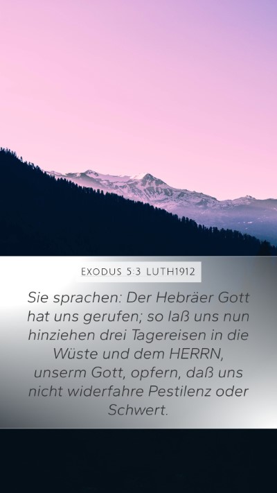 Exodus 5:3 LUTH1912 Bible Verse Image