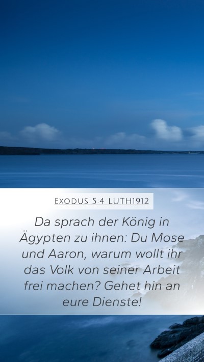 Exodus 5:4 LUTH1912 Bible Verse Image