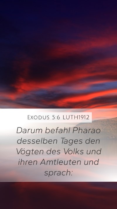 Exodus 5:6 LUTH1912 Bible Verse Image