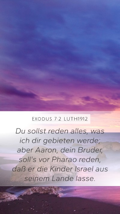 Exodus 7:2 LUTH1912 Bible Verse Image