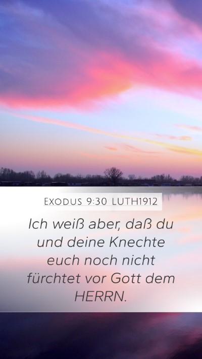Exodus 9:30 LUTH1912 Mobile Phone Wallpaper - Ich weiß aber, daß du und deine Knechte euch - Mobile Bible Verse Wallpaper