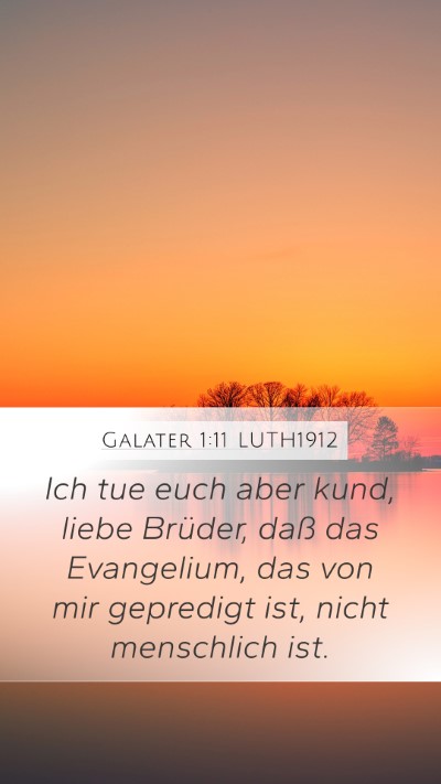 Galater 1:11 LUTH1912 Bible Verse Image