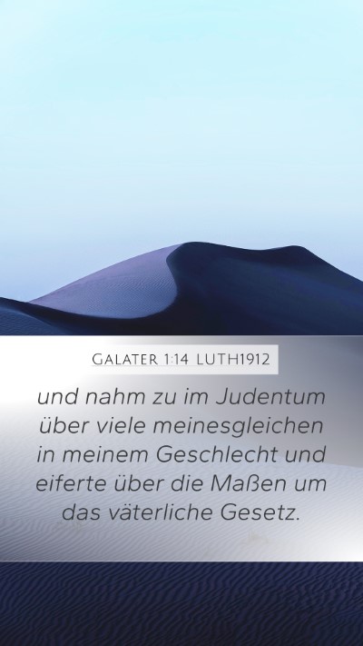 Galater 1:14 LUTH1912 Bible Verse Image