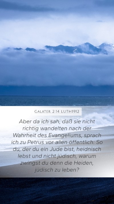 Galater 2:14 LUTH1912 Bible Verse Image