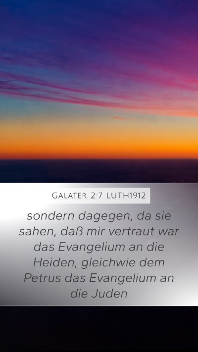 Galater 2:7 LUTH1912 Bible Verse Image