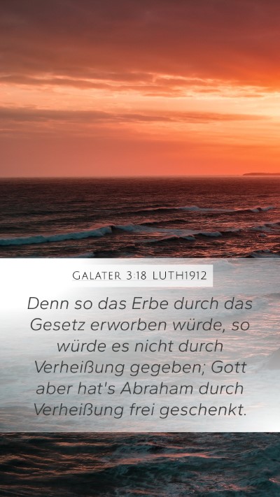 Galater 3:18 LUTH1912 Bible Verse Image