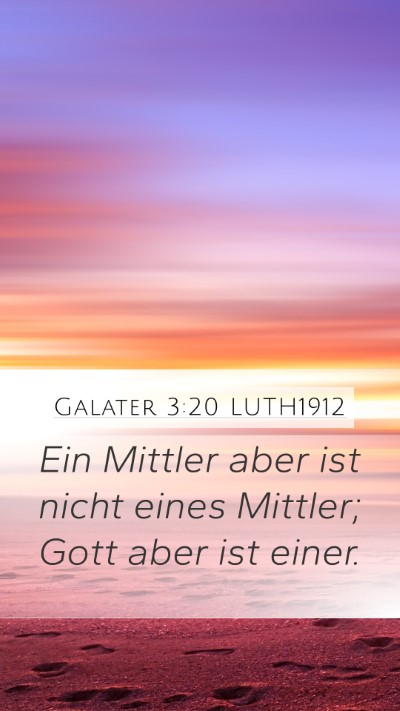 Galater 3:20 LUTH1912 Bible Verse Image